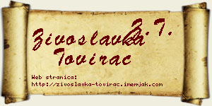 Živoslavka Tovirac vizit kartica